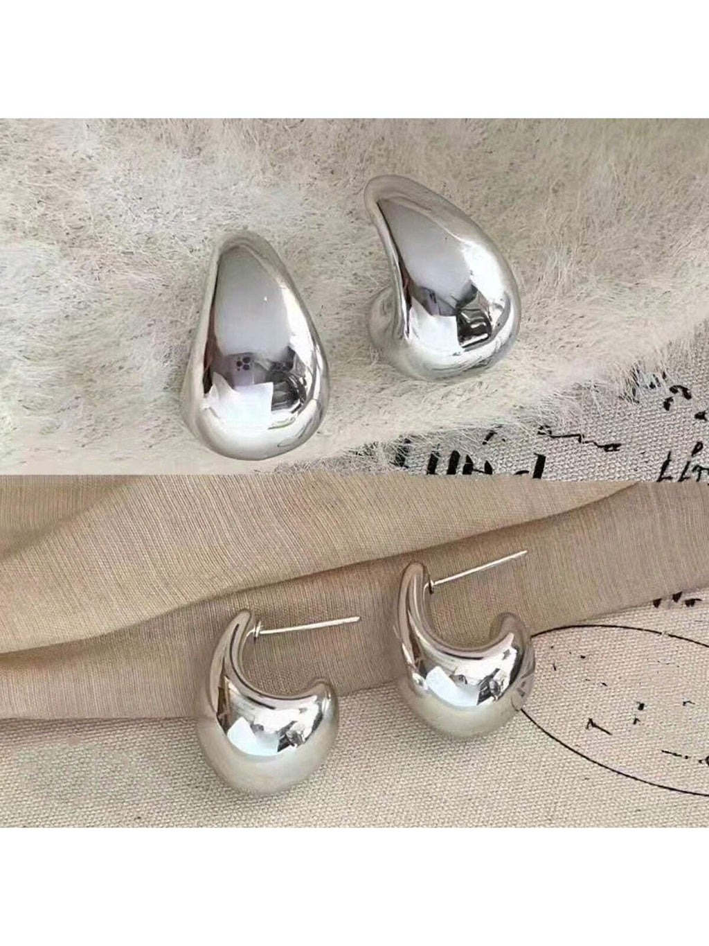 1Pair Asymmetrical Teardrop Shaped Earrings, European and American Style, Clear and Cool Atmosphere, Simple Geometric Acrylic Earrings for Women'S Everyday Wear