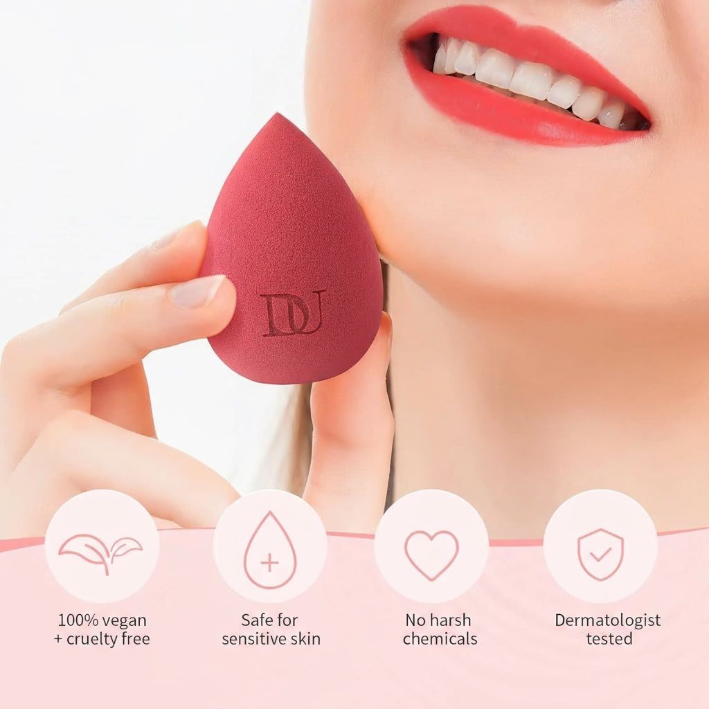 Makeup Blender Sponge for Blending Liquid Foundations, Powders and Creams. Flawless, Professional Streak Free Application Blend, Vegan, Cruelty Free