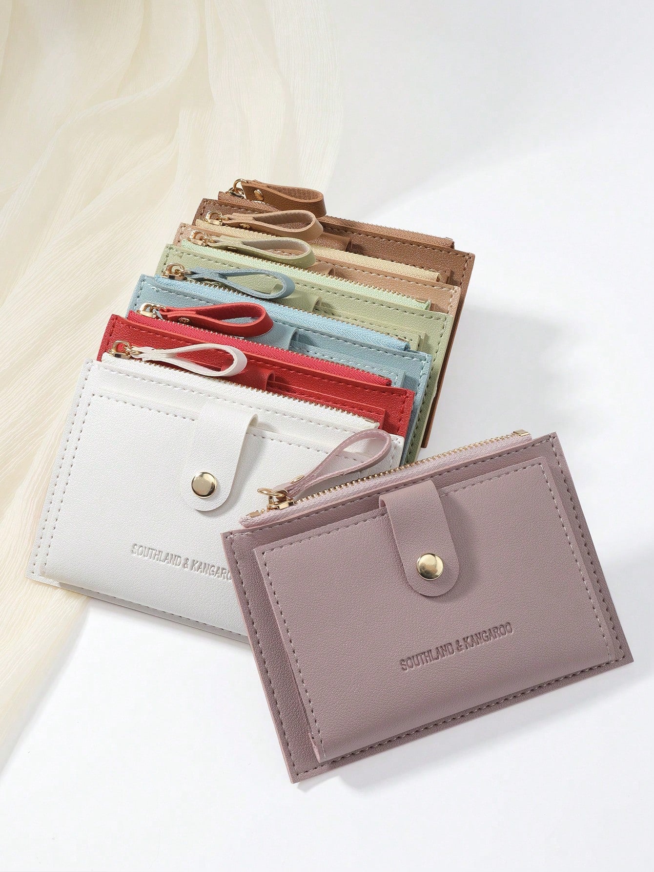 SOUTHLAND&KANGAROO Lilac Letter Detail Fold over Small Wallet Pocket Wallet Small Bifold Slim Wallet Lightweight Portable Card Key Case Short Wallet Cute Modern Fashion for Birthday Gift for Anniversary for Valentine Day for Gift for Couple Bag School Supplies Card Holder Wallet Business Card Holder Credit Card Holder Women for Women Wallet Mini Wallet Purse Wallet Card Wallet