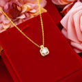 Fashion Jewelry Set Zircon Gem Pendant Chain Choker Necklace for Women Gold Color Stud Earring Statement Wedding Ring